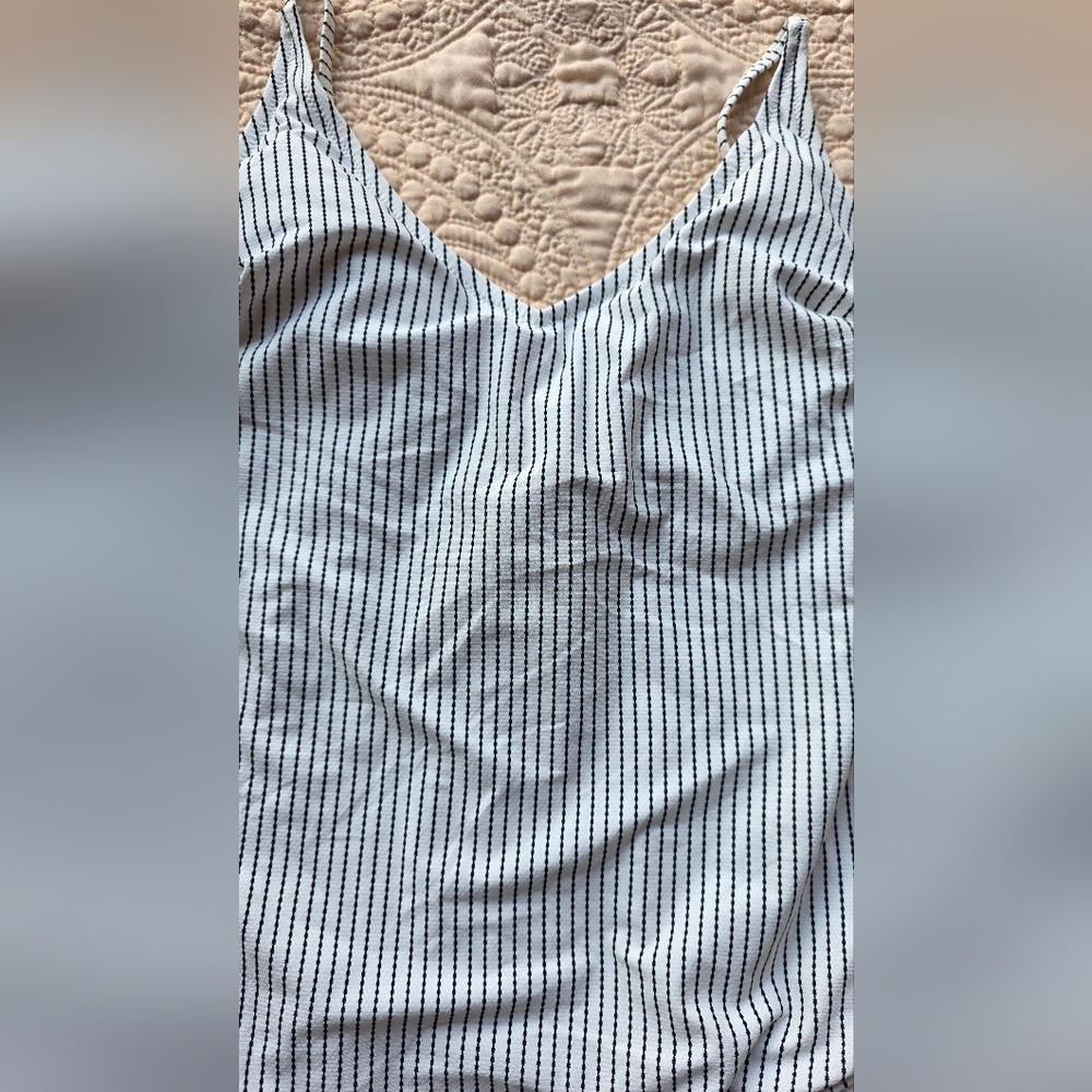 H&M Black and White Striped One Piece Swimsuit - Picture 2 of 5